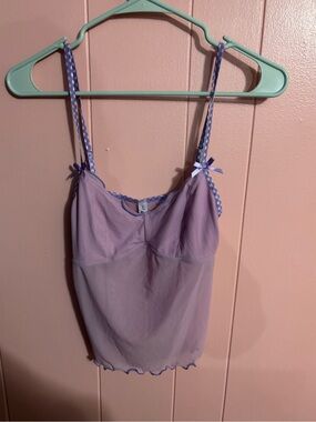 Urban Outfitters Lavender Top with Gingham Straps